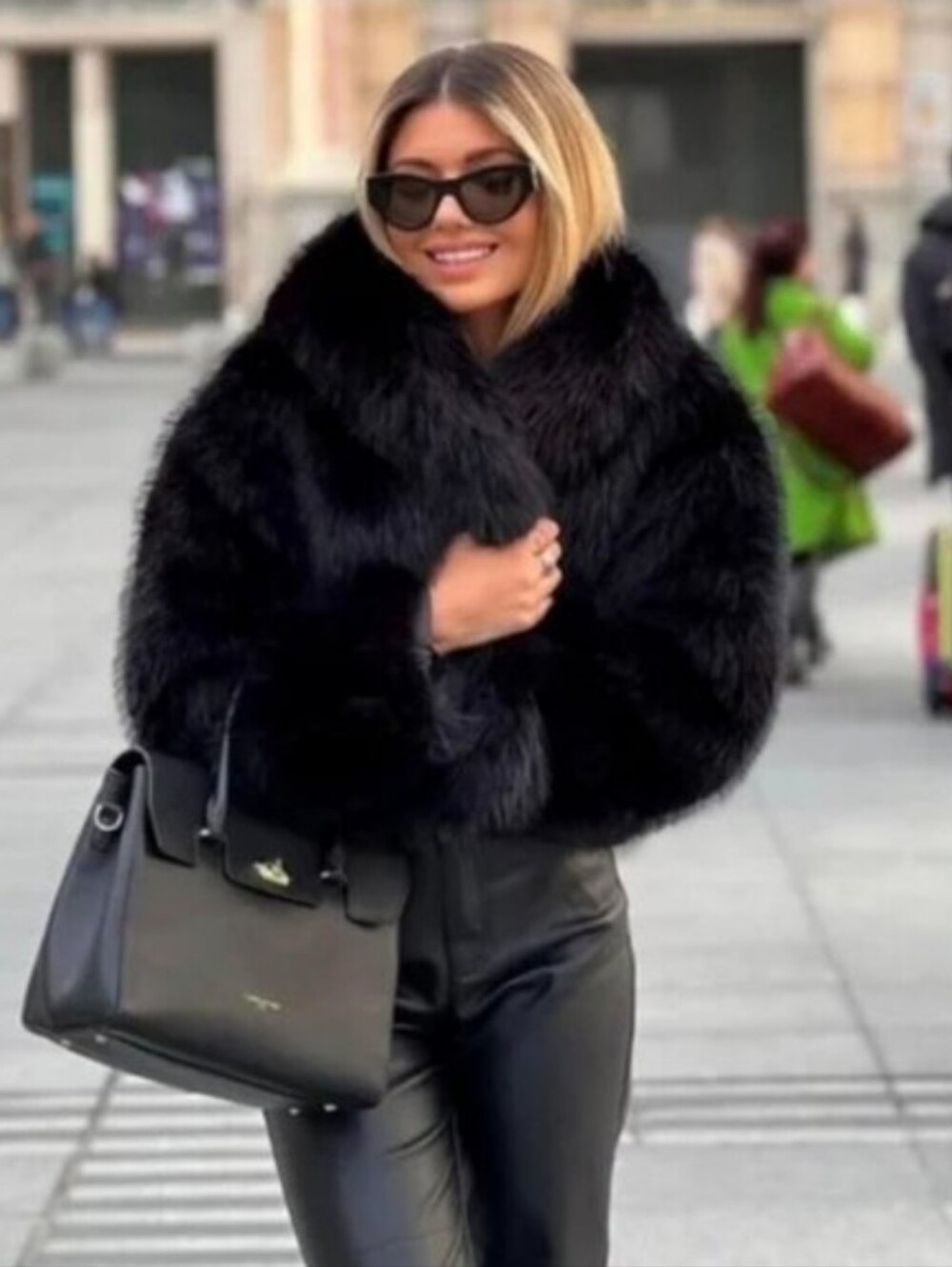 ZARA FAUX FUR SHORT COAT